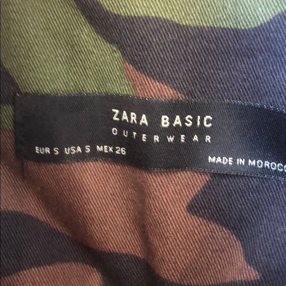 Zara camo shirt jacket with contrasting side bands - Picture 7 of 7